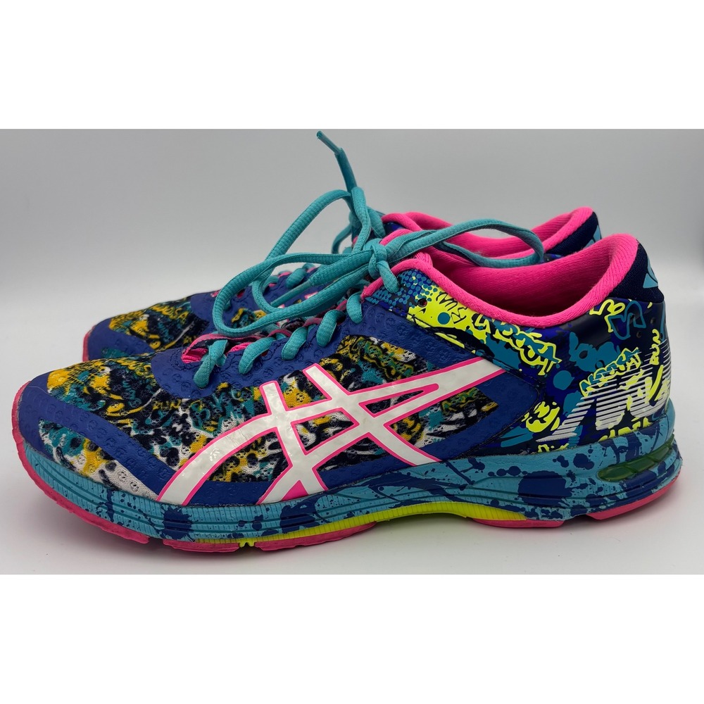 Asics Gel-Noosa Tri 11 Women's 9 Blue Pink Multi Graffiti Running Shoes T676N